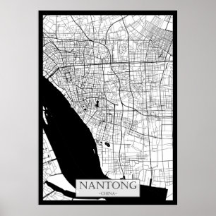 Nantong Kina Karta Poster