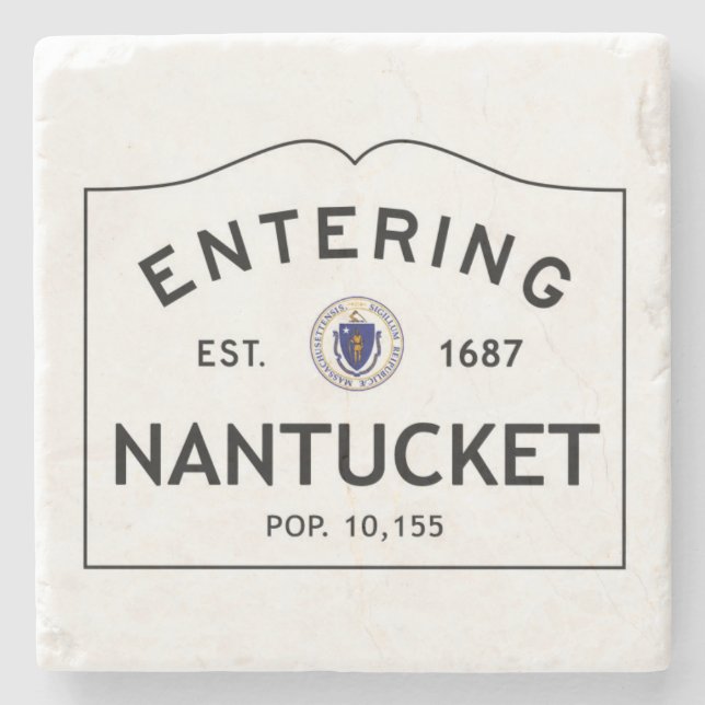 Nantucket att skriva in undertecknar kustfartyget stenunderlägg (Framsidan)