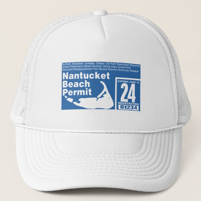 Nantucket Beach-tillstånd 2024 blått Keps (Framsida)