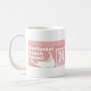 Nantucket Beach-tillstånd 2024 lax Kaffemugg