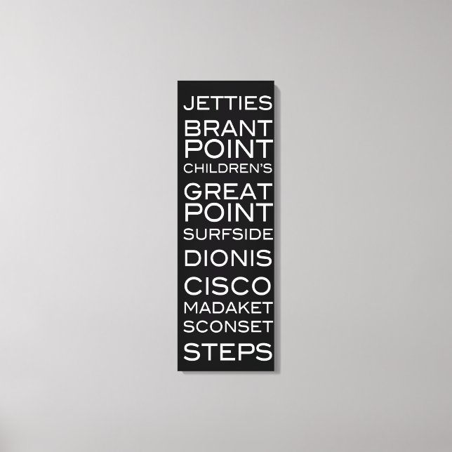 Nantucket Beacher Black & White Wall Decor Canvastryck (Framsida)