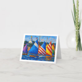 Nantucket Beetle Cat Boats Foldad Tack Kort