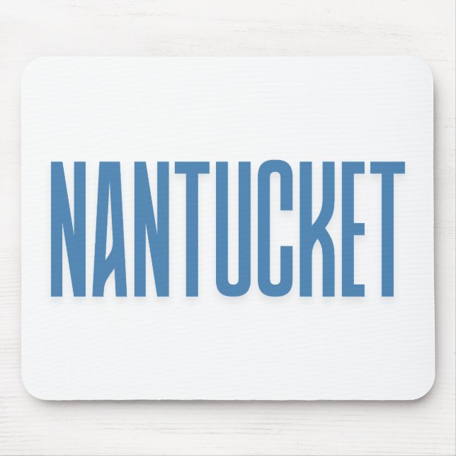 Nantucket | Blå Nantucket Massachusetts Musmatta (Framsidan)