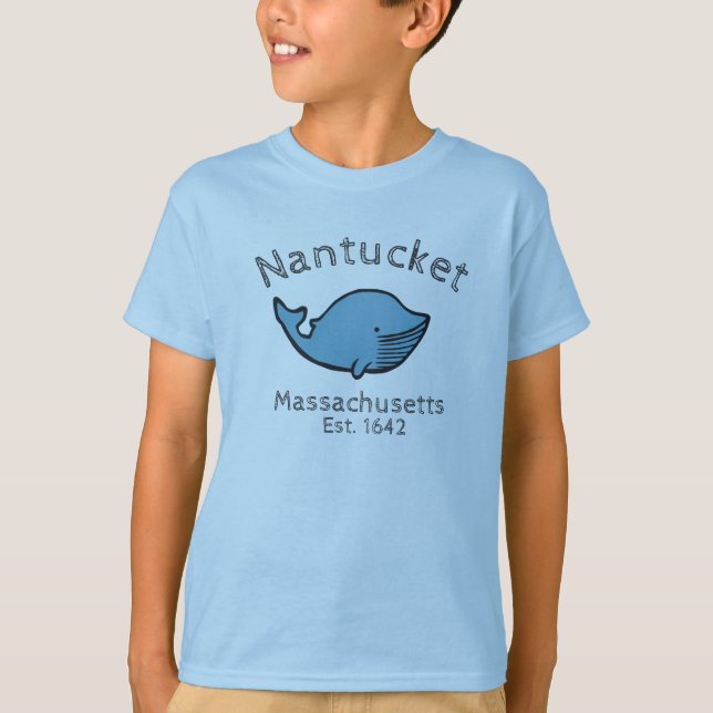 Nantucket blåttval t shirt (Framsida)