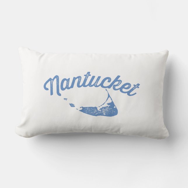 Nantucket Blue reversibel dekorativ kudde (Framsida)