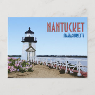 Nantucket Brant Point Lighthouse Massachusetts Vykort