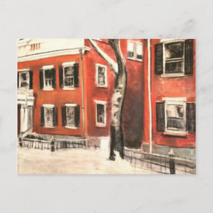 Nantucket Bricks in Winter Vykort