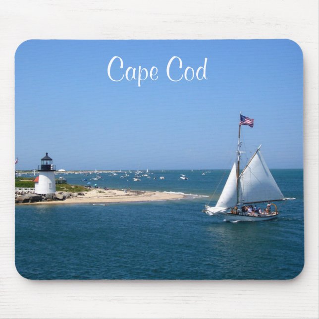 Nantucket Cape Cod fyr och Harbour Mousepad Musmatta (Framsidan)