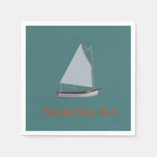 Nantucket Cat Boat. Sailboat Cocktail Napkins. Pappersservett