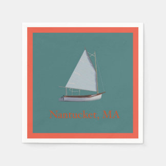 Nantucket Cat Boat. Sailboat Cocktail Napkins. Pappersservett