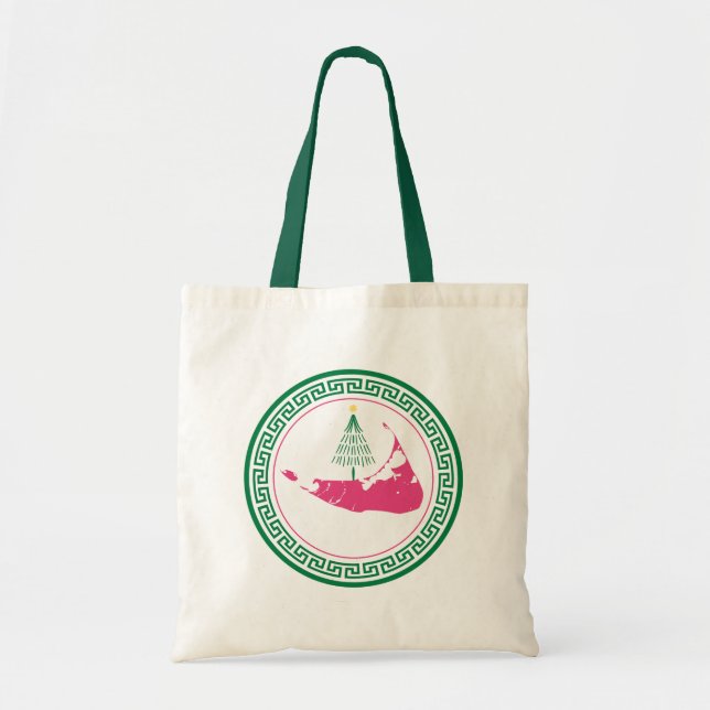 Nantucket Christmas Tote Tygkasse (Framsidan)
