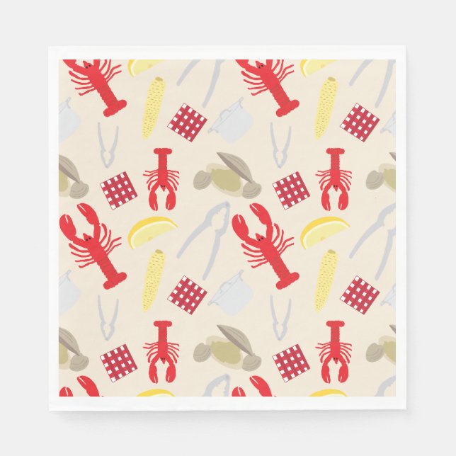 Nantucket Clambake Papper Napkins Pappersservett (Framsidan)