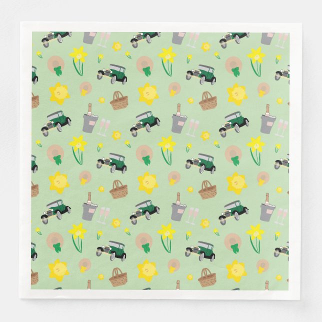 Nantucket Daffodil Helg Pappra blöjor Pappersservett (Framsida)