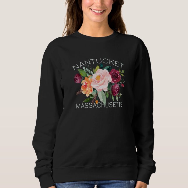 Nantucket Floral Ros För Kvinnliga Resenärer Souve T Shirt (Framsida)