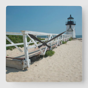 Nantucket. Gamla träskåp Fyrkantig Klocka