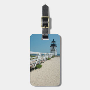 Nantucket. Gammal trä fyr Bagagebricka