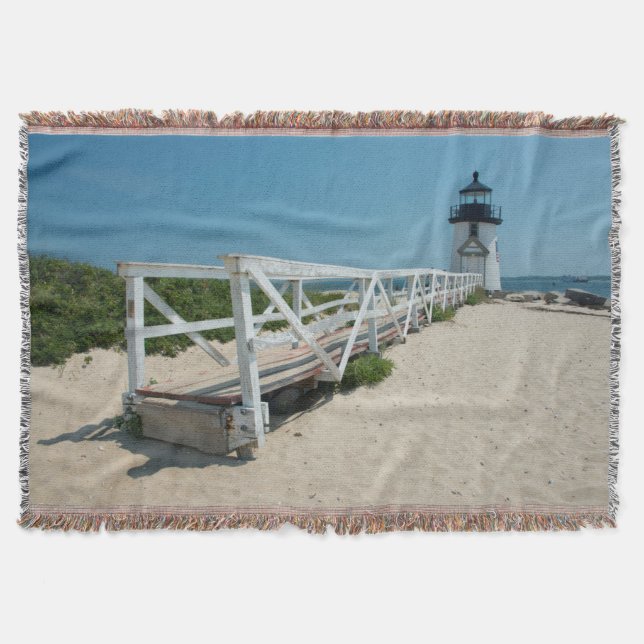 Nantucket. Gammal Trä Fyr Filt (Framsidan)