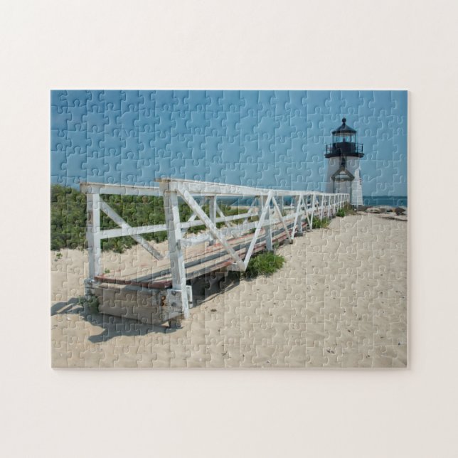Nantucket. Gammal Trä Fyr Pussel (Horisontell)
