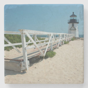 Nantucket. Gammal Trä Fyr Stenunderlägg
