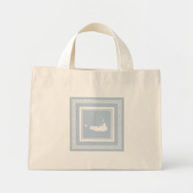 Nantucket Grekiska Nyckel Tote Blue and White