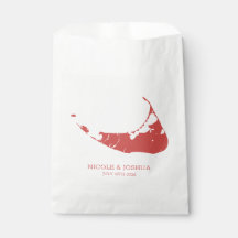 Nantucket Island Bröllop Nantucket Red Napkins