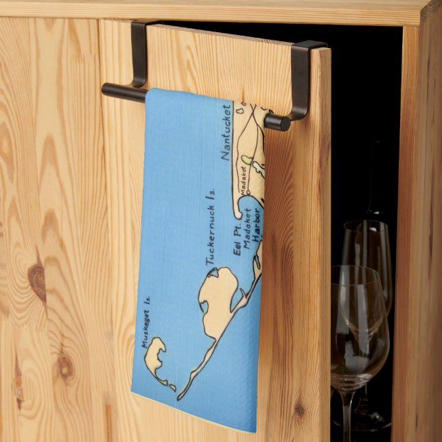 Nantucket Island Karta  Kökshandduk (Thirds Fold)