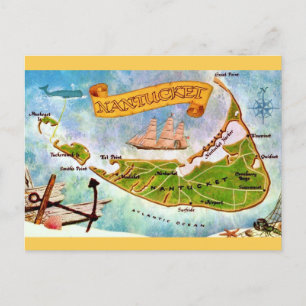 Nantucket Island MA Kart Postkort Vykort