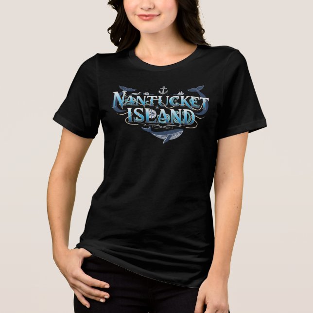 Nantucket Island Massachusetts T Shirt (Framsida)