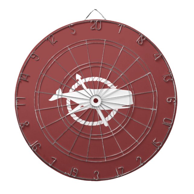 Nantucket Island Whale Flagga Dart Board Darttavla (Framsidan)