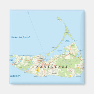 Nantucket Karta Magnet