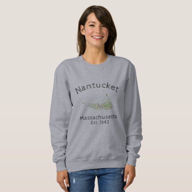 Nantucket kartatröja, kvinna som är ljus t shirt (Hel framsida)