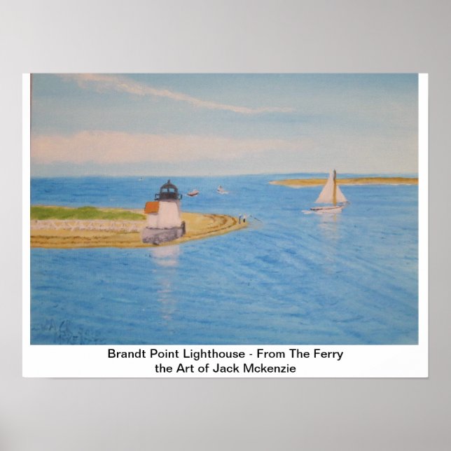 Nantucket Lighthouse II - A View from Ferry Poster (Framsidan)