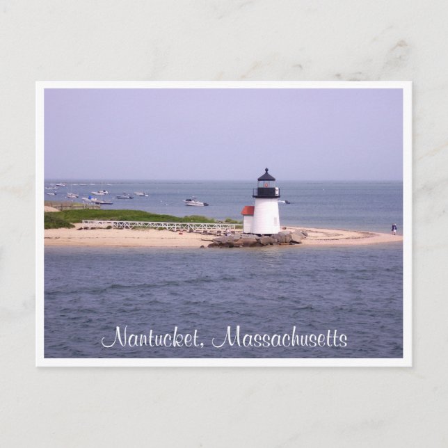 Nantucket Mass Brandt Point Lighthouse-vykort Vykort (Framsida)
