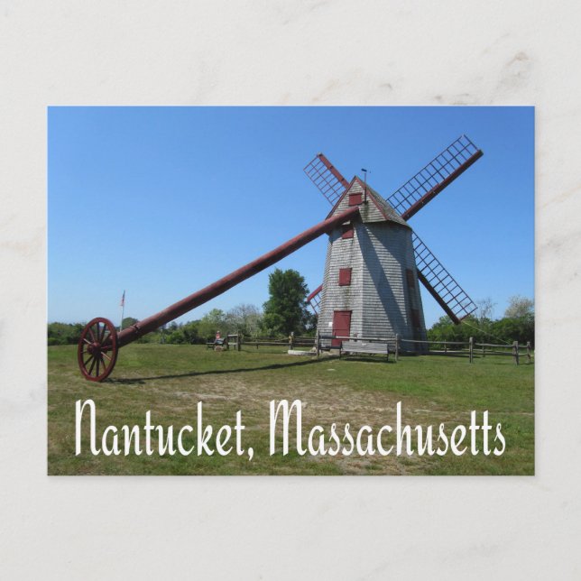 Nantucket Massachusetts Cape Cod Postcard Vykort (Framsida)