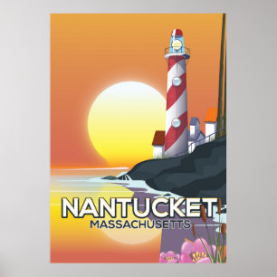 Nantucket Massachusetts fyr reseaffisch Poster