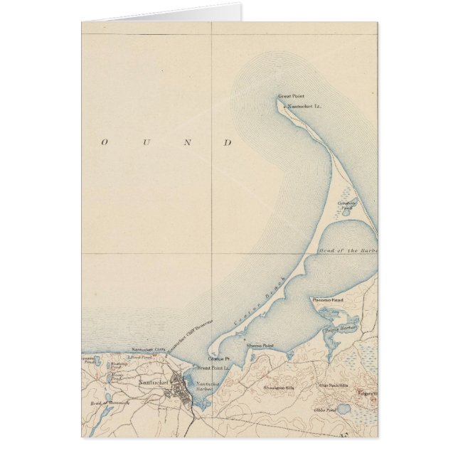 Nantucket, Massachusetts Hälsningskort (Framsidan)