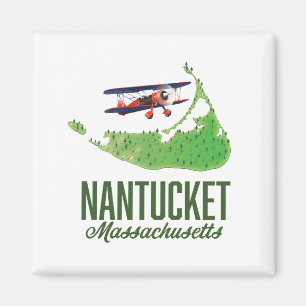 Nantucket Massachusetts Karta Magnet