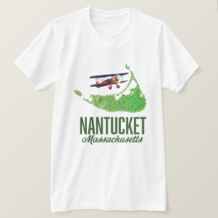 Nantucket Massachusetts Karta T Shirt