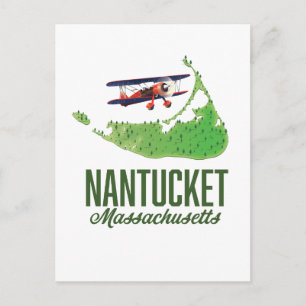 Nantucket Massachusetts Karta Vykort