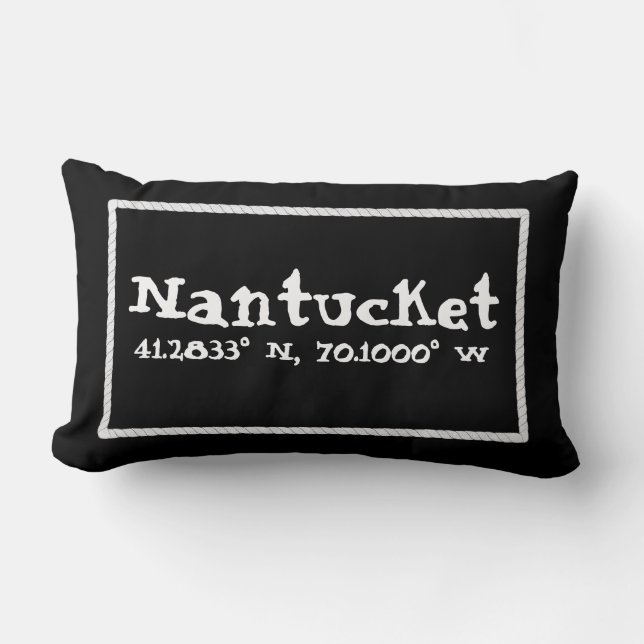 Nantucket Massachusetts längd och frihet Lumbarkudde (Framsida)