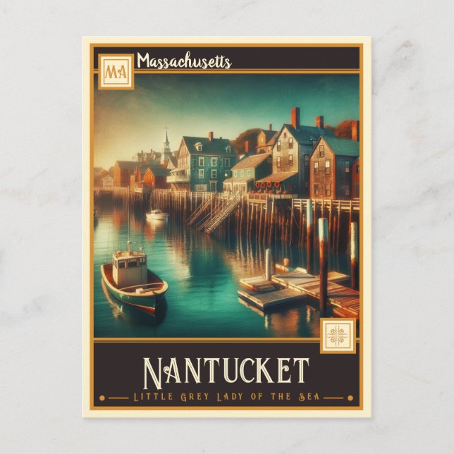 Nantucket, Massachusetts | VINTAGE Vykort (Framsida)