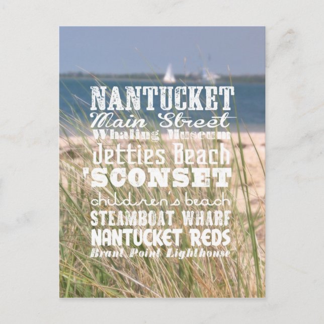 Nantucket, Massachusetts - vykort (Framsida)
