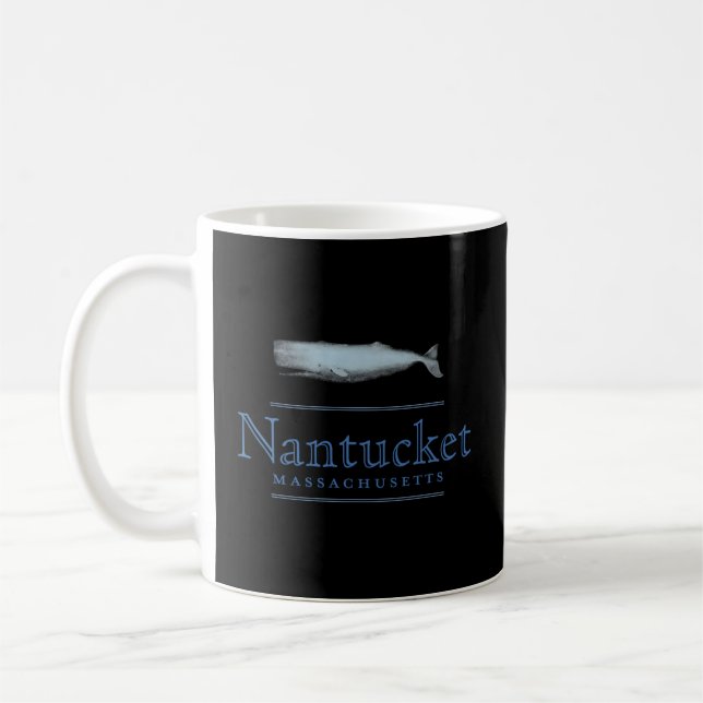 Nantucket Massachusetts Whale Kaffemugg (Vänster)