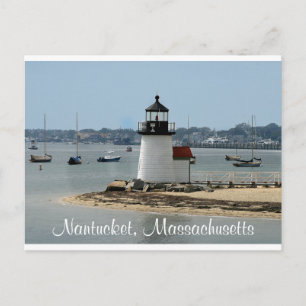 Nantucket MORSA Brandt Point Lighthouse-vykort Vykort