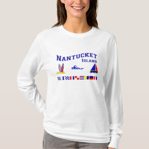 Nantucket MORSOR signalerar flagga T Shirt
