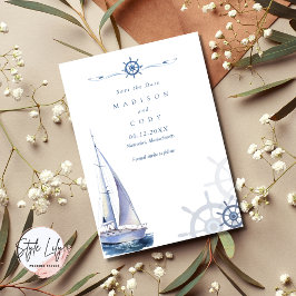Nantucket Nautical Photo Bröllop Spara Datumet