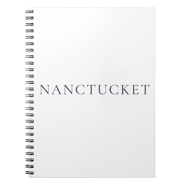 Nantucket Notebook | Preppy Coastal Journal Anteckningsbok (Framsidan)