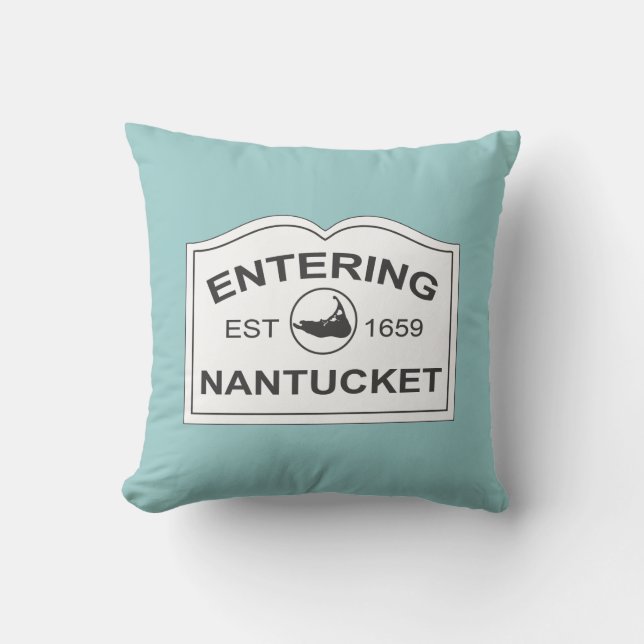 Nantucket ö, Est 1659 med kartan i Aquakricka Kudde (Framsida)