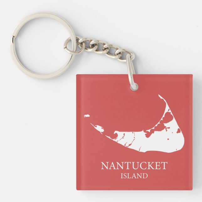 Nantucket ö karta nantucket röd (Framsidan)