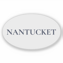Nantucket Oval | Förfinad kuststil Klistermärken